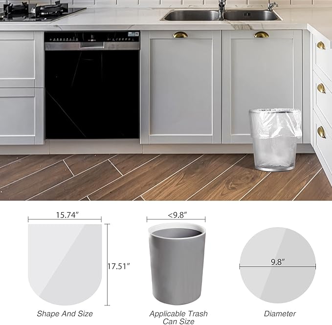 Charmount Small Trash Bags - 1.2 Gallon, 200 Count, Clear