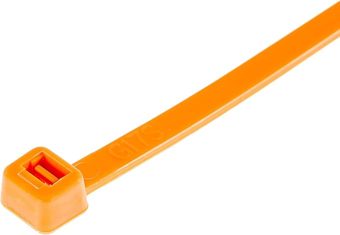 GTSE 8 Inch Orange Zip Ties, 1,000 Bulk Pack, 50lb Strength, UV Resistant Strong Nylon Cable Ties, Self-Locking 8" Tie Wraps