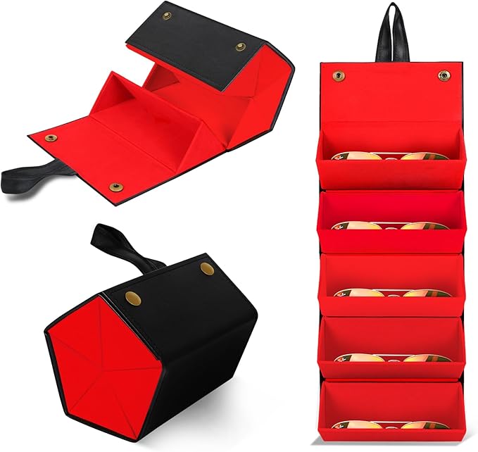 Ticacos Travel Sunglasses Organizer, Sunglasses Travel Case for Multiple Pairs, Multiple Glasses Travel Case for Women, Men