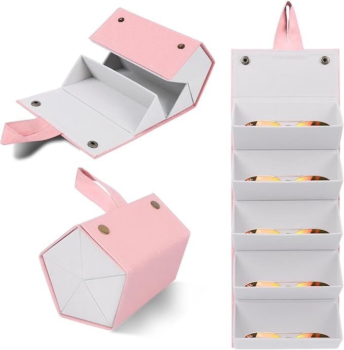 Ticacos Travel Sunglasses Organizer, Sunglasses Travel Case for Multiple Pairs, Multiple Glasses Travel Case for Women, Men