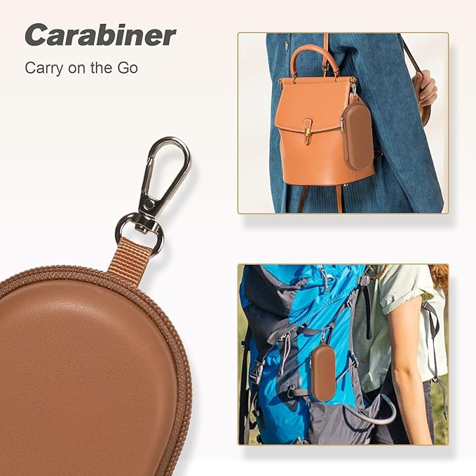 Huvon Double Eyeglasses Case, Dual Glasses Sunglasses Organizer with Zipper Closure, Eyewear Storage Box for Men Women Travel