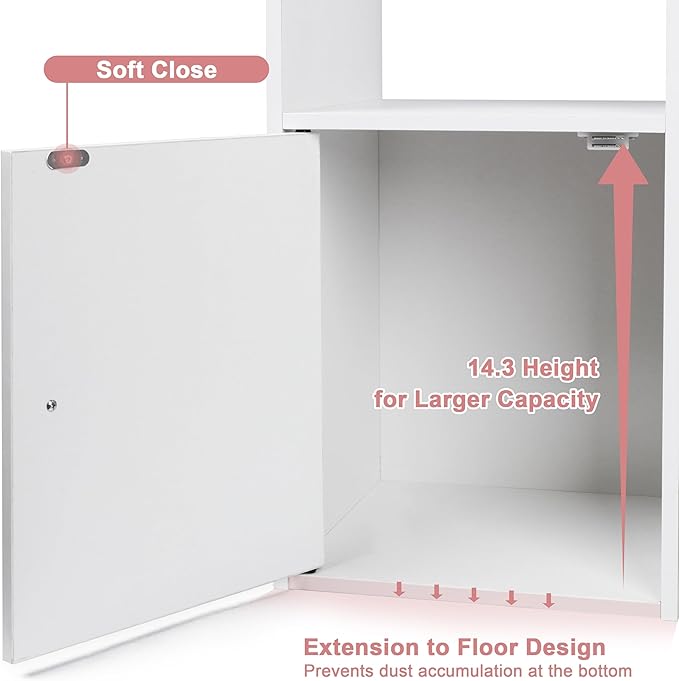 Xilingol Kids Toy Storage Organizer, 4-Tier Toy Organizers W/8 Removable Storage Bins, Kid Bookshelf and Toy Storage for Study Room, Bedroom, Kids Room, Classroom, Nursery