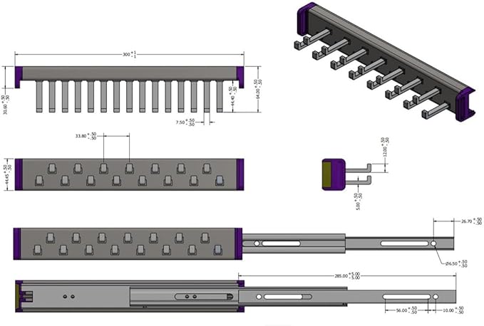 Kitchen Inventions Wardrobe Closet Tie Rack