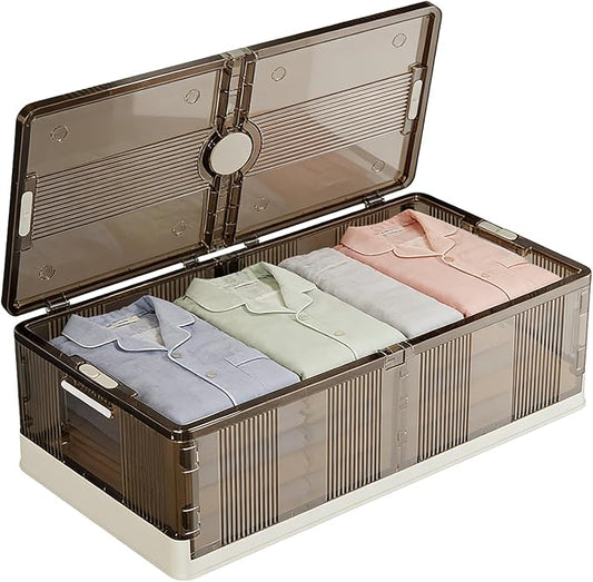 Foldable Under Bed Storage, Clothing Organizer Box, Rolling Storage Container with Sturdy Fabric, Under Bed Organizer, Storages Box with Practical Design, Home Accessory for Apartment and Dorm