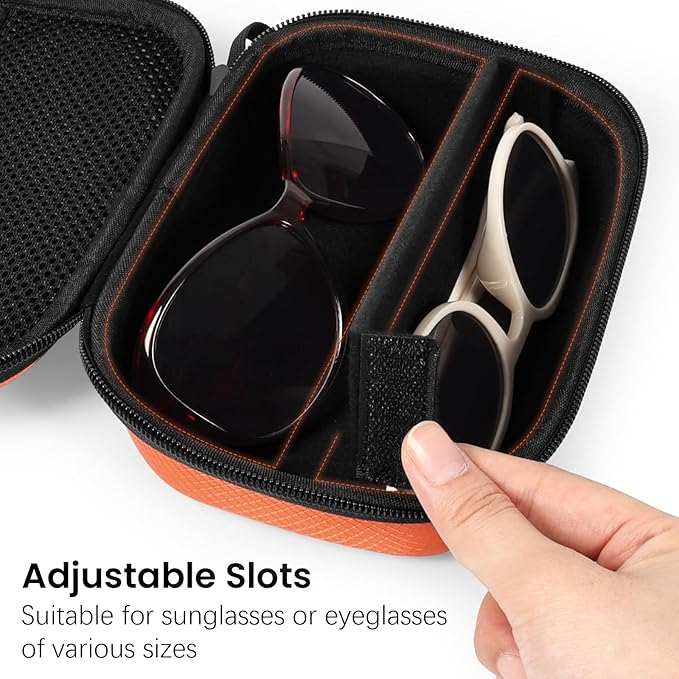 WOMACO Travel Sunglass Organizer, Hard Shell Sunglasses Case, Portable Multiple Glasses Storage Case for Women Men
