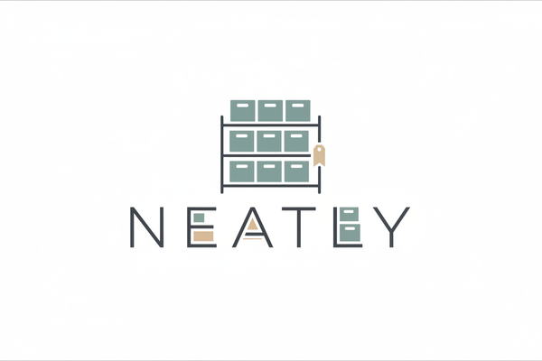 NEATLY 미국집 정리정돈 느낌에 맞는 로고를 만들어줘. 바탕색은 없이